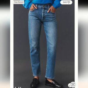 MOTHER Classic Blue Cropped Jeans